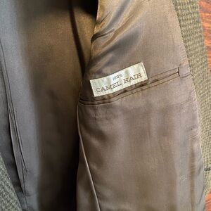 Bill Blass made in the USA 100 percent camel hair blazer jacket.